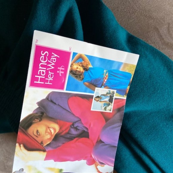 NWT Vintage 90s Hanes Her Way Sweatpants - Turquoise - Picture 6 of 6